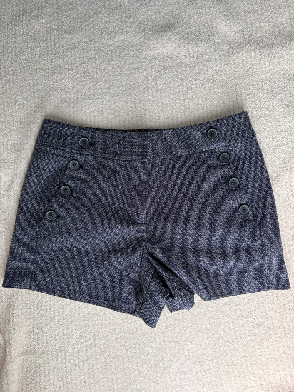NEW! LOFT Rivera Blue Tweed Sailor Button shorts - Size 4
